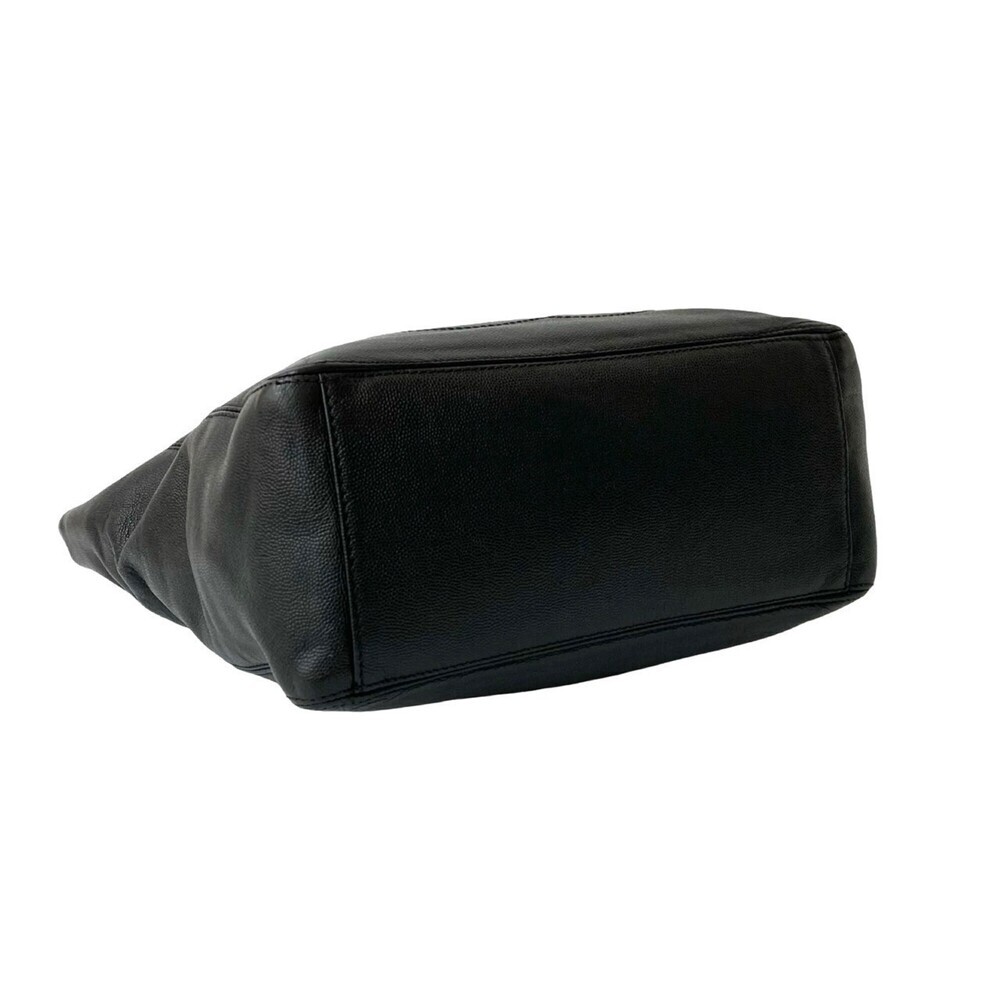 CHANEL Black Caviar Leather Logo Tote Bag - Picture 7 of 10